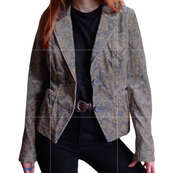 Dkny Jackets & Blazers - DKNY JEANS PAISLEY VELVET BLAZER